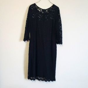 Long Sleeve Black Lace Dress